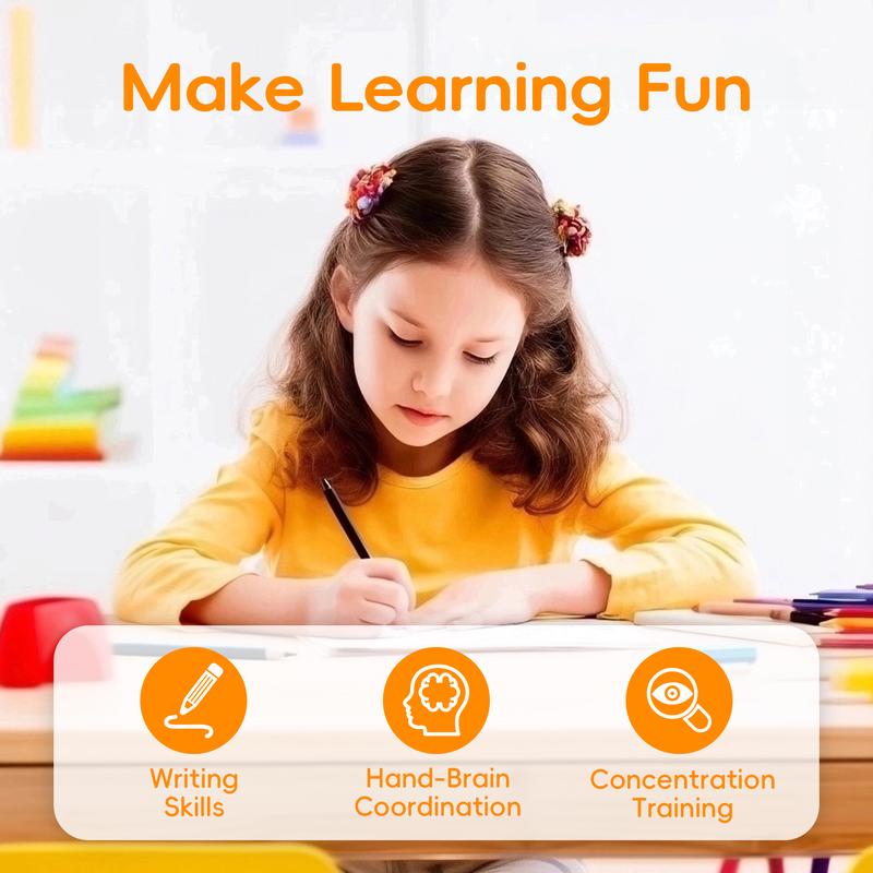 TIMELY™ 6 Reusable Grooved Handwriting Workbook for Kids